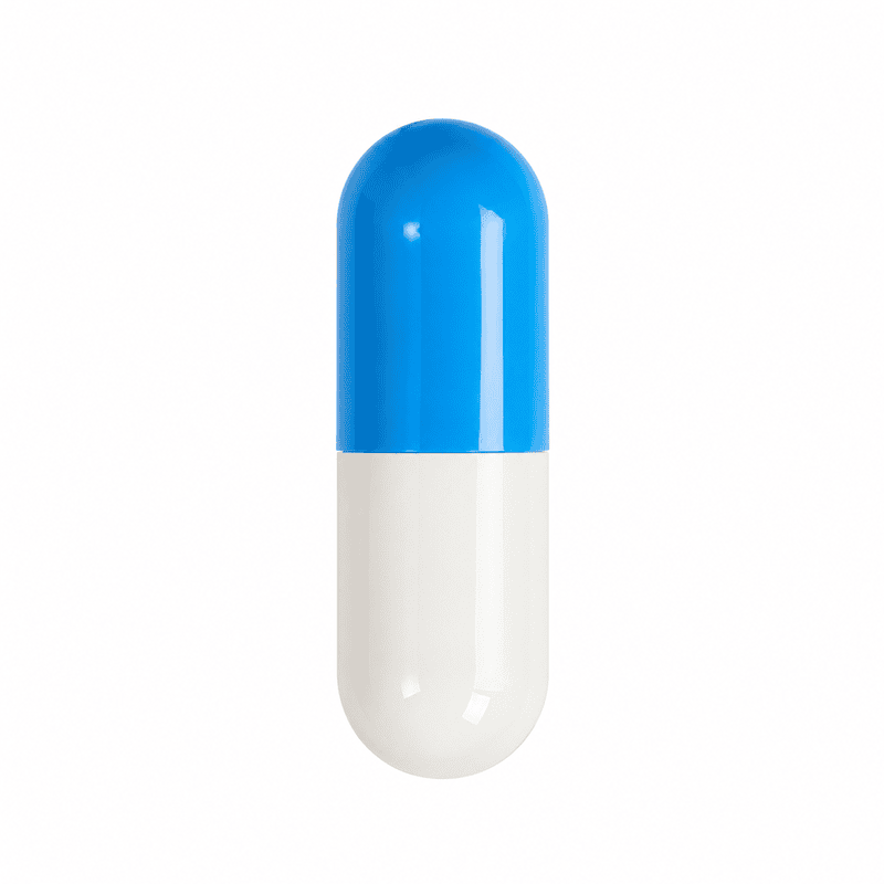 Sky Blue & White Empty Capsule