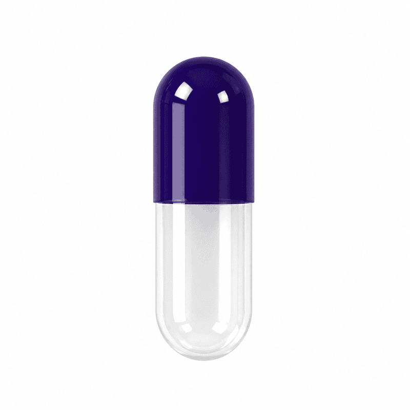 Royal Blue & Clear Empty Capsule