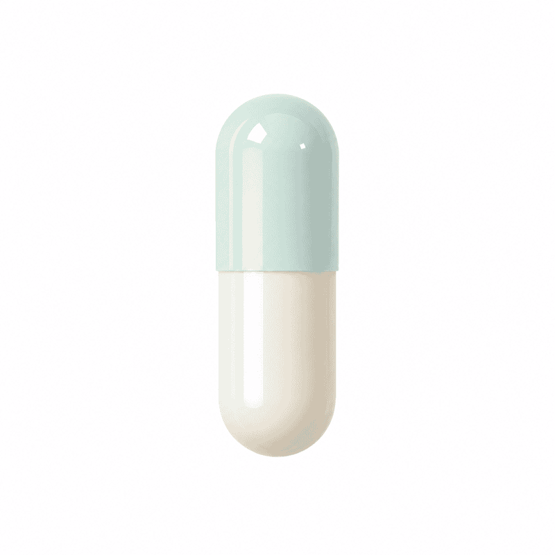 Light Blue & White Empty Capsule