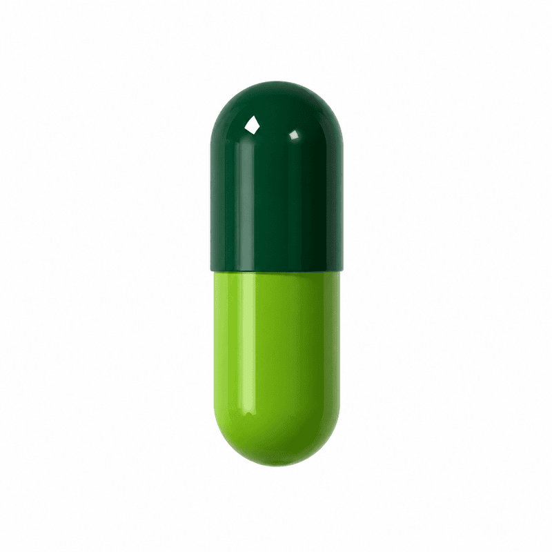 Dark & Light Green Empty Capsule