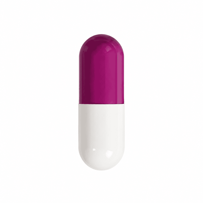Dark Purple & White Empty Capsule