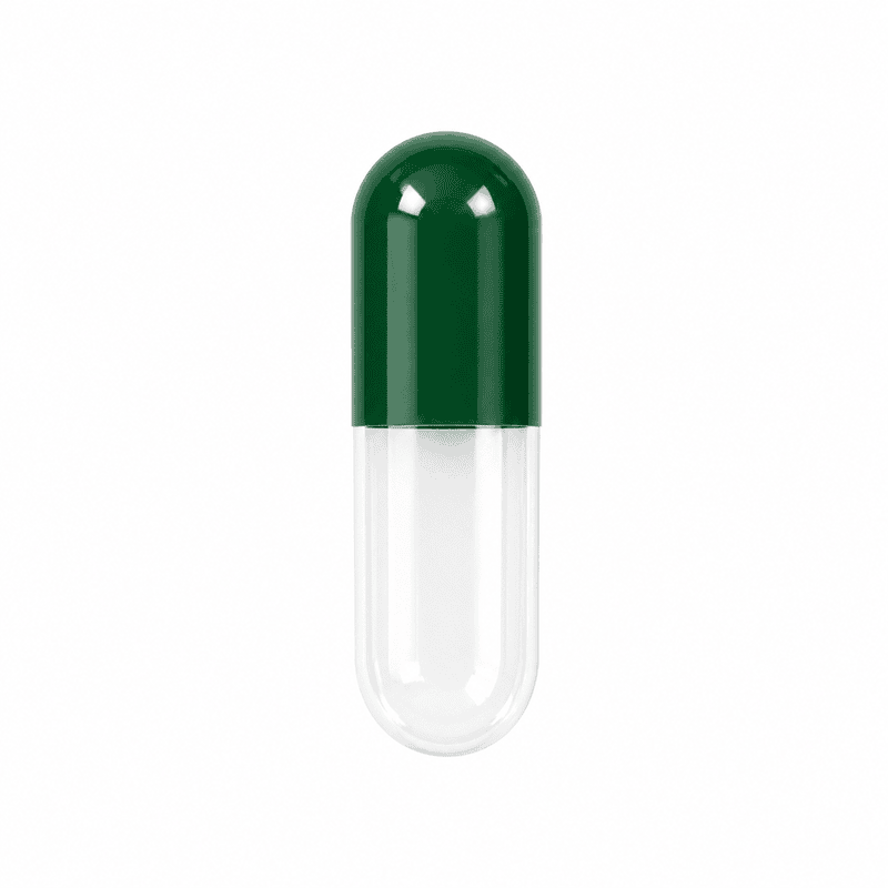 Dark Green & Clear Empty Capsule