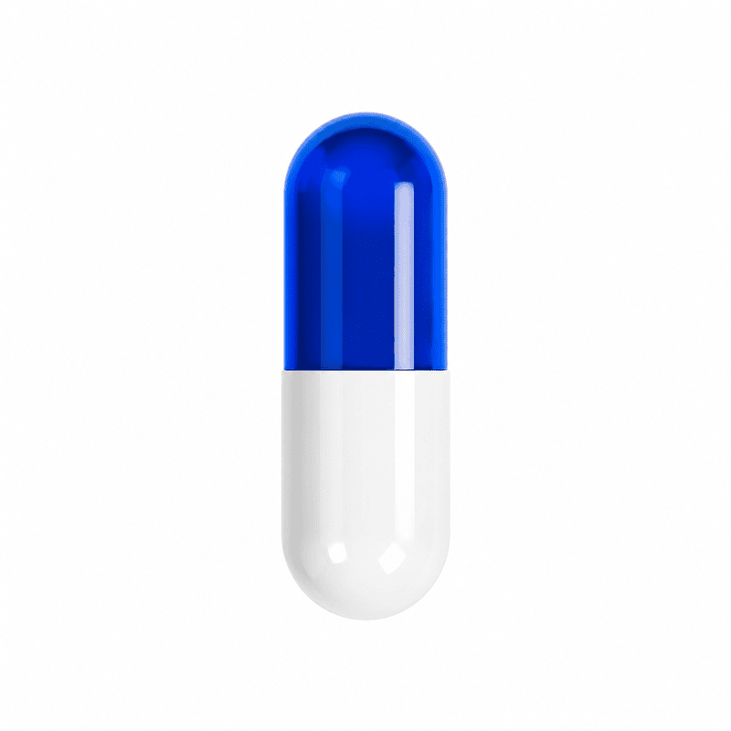 Navy Blue & White Empty Capsule