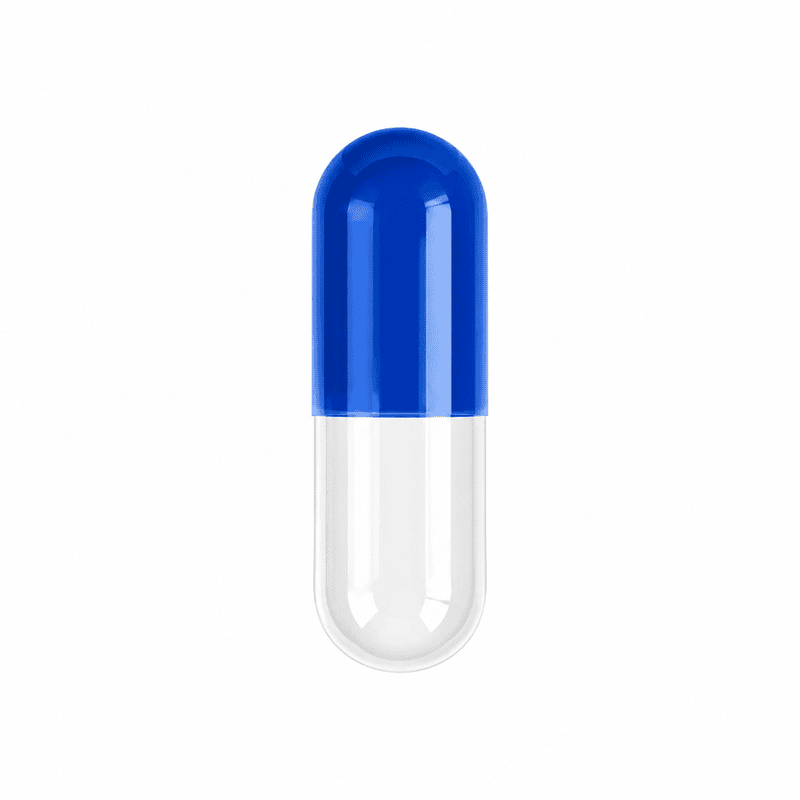 Navy Blue & Clear Empty Capsule