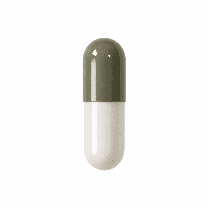 Grey & White Empty Capsule
