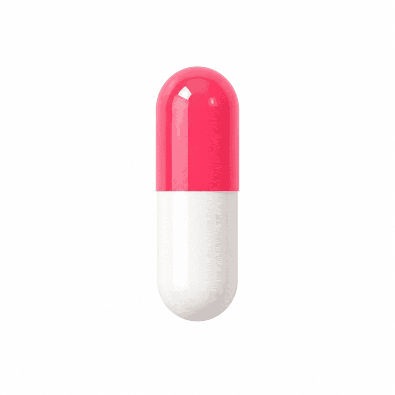 Pink & White Empty Capsule