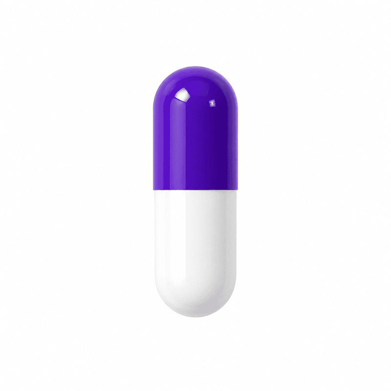 Purple & White Empty Capsule