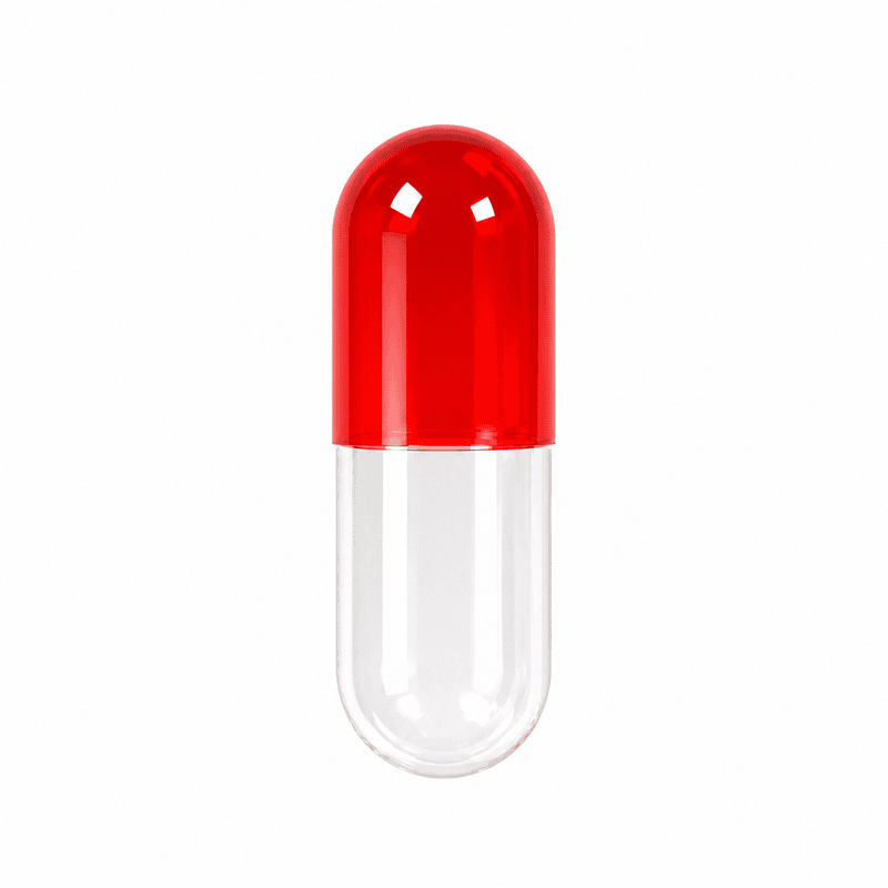 Red & Clear Empty Capsule