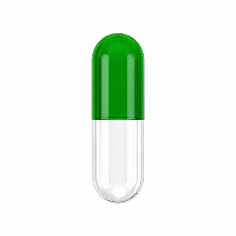 Green & Clear Empty Capsule