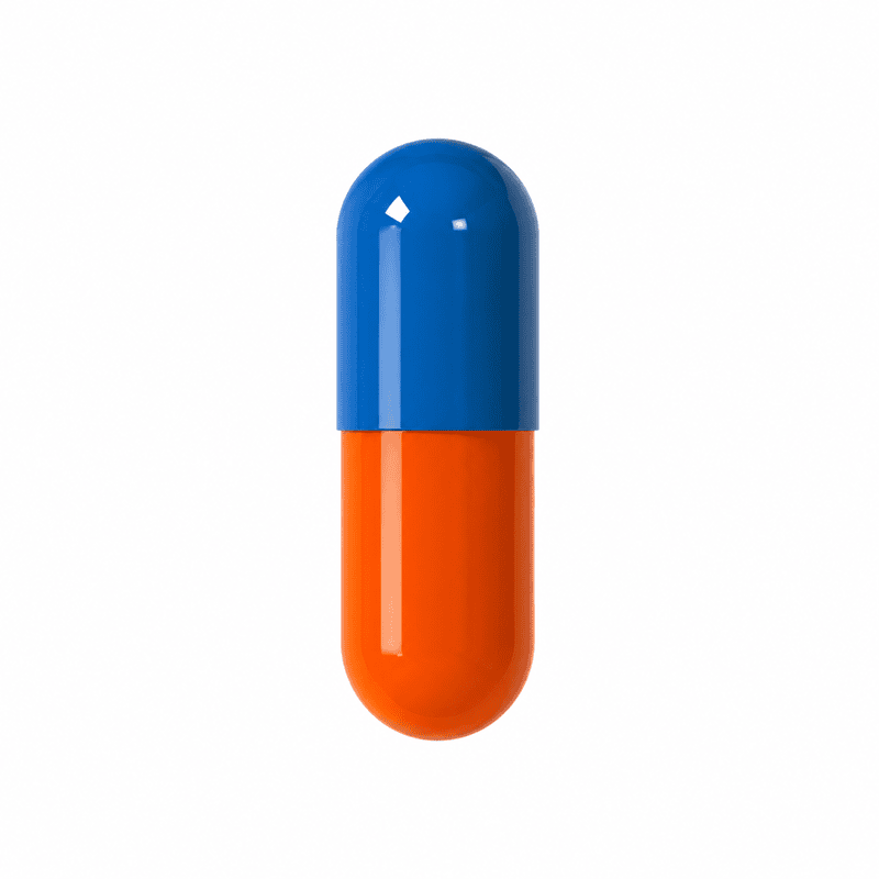 Blue & Orange Empty Capsule