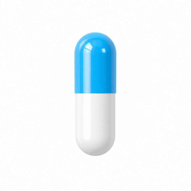 Blue & White Empty Capsule