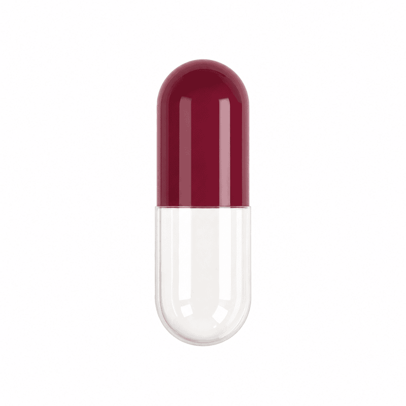 Wine Red & Clear Empty Capsule