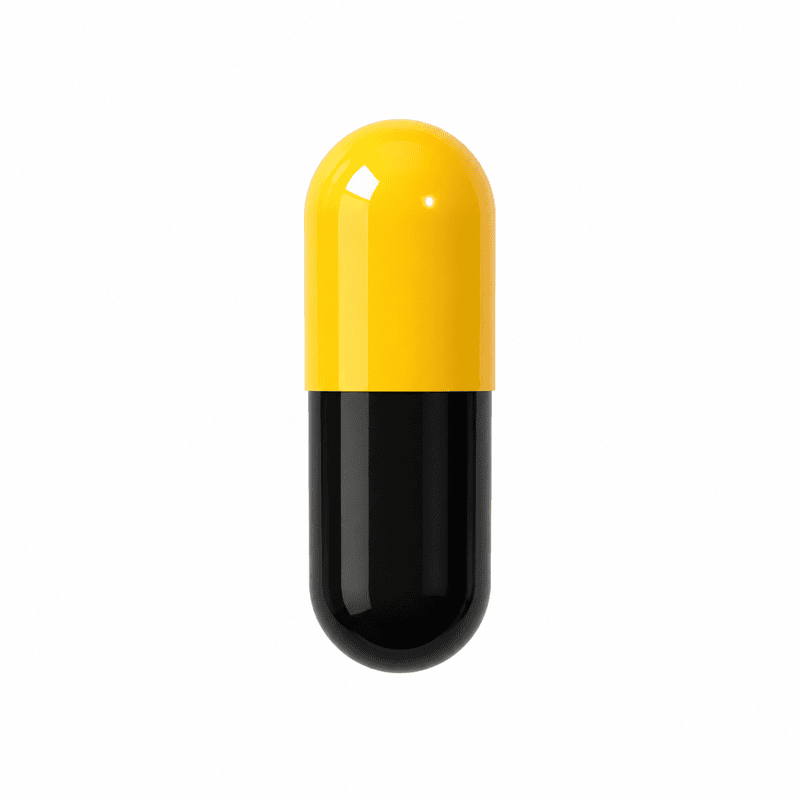 Yellow & Black Empty Capsule